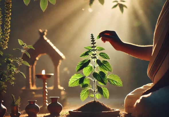 तुलसी के पत्तों को तोड़ने का सही समय