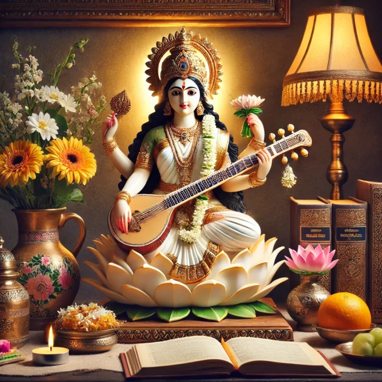 सरस्वती पूजा विधि माँ सरस्वती विद्या, बुद्धि, संगीत और ज्ञान की देवी हैं। वसंत पंचमी के दिन उनकी पूजा विशेष रूप से की जाती है।