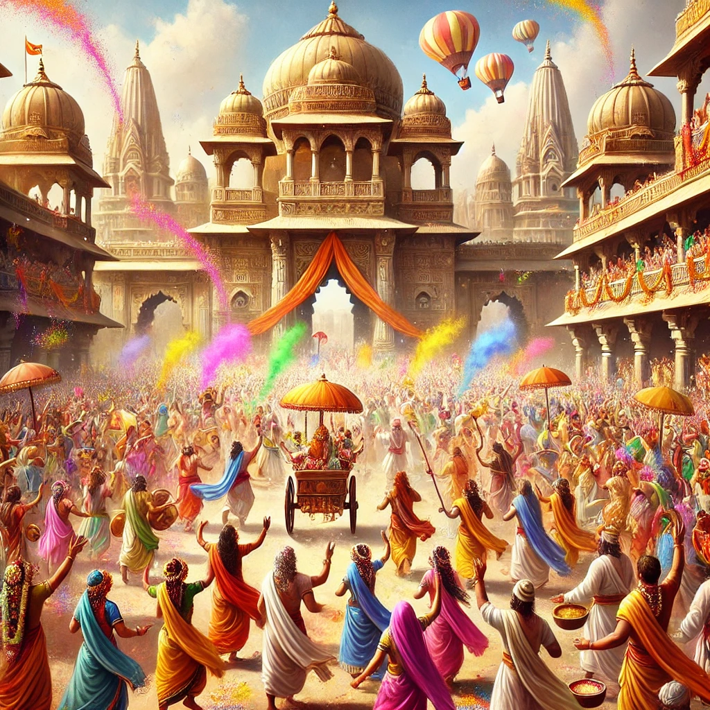 भगवान राम के अयोध्या आगमन पर होली