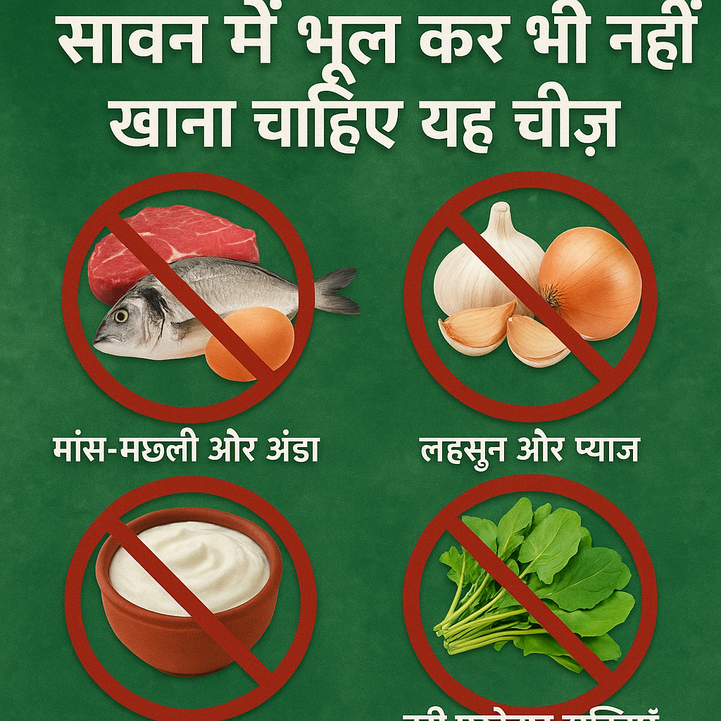 सावन में भूलकर भी नहीं खानी चाहिए ये चीज़ें