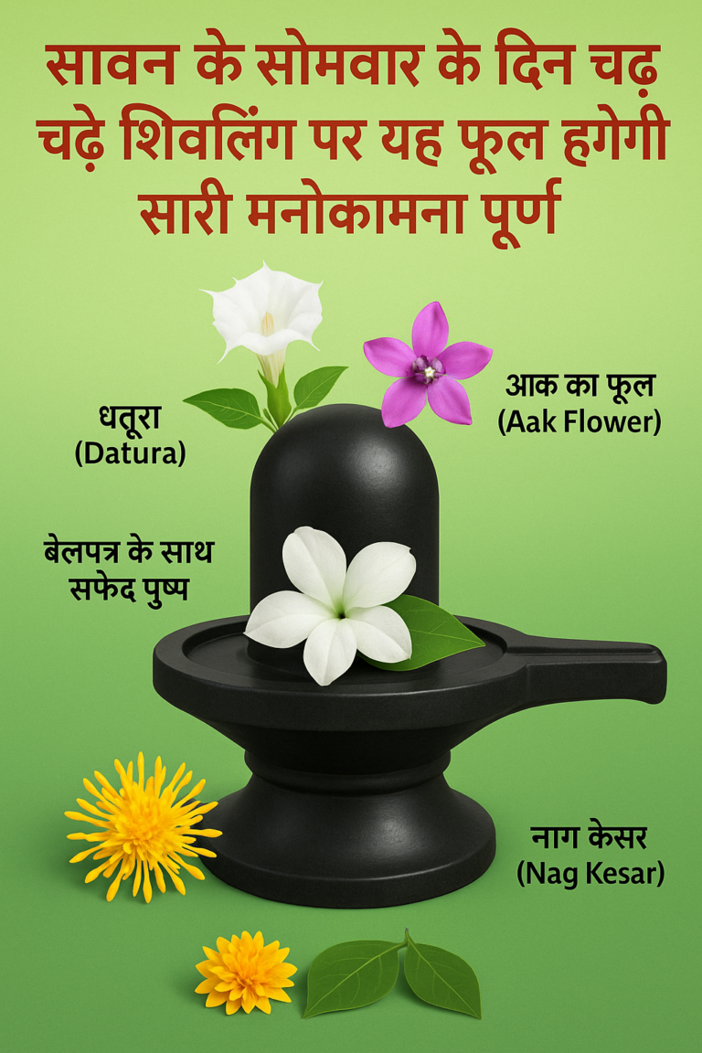 सावन के सोमवार के दिन चढ़ादे शिवलिंग पर यह फूल होगी सारी मनोकामना पूर्ण