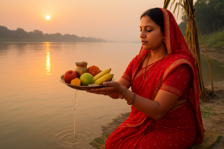 छठ घाट पर अरघ देने की विधि