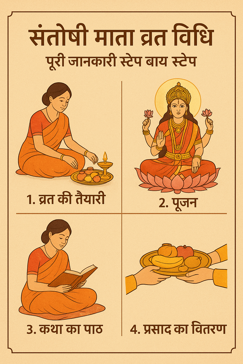 संतोषी माता व्रत विधि – पूरी जानकारी स्टेप बाय स्टेप