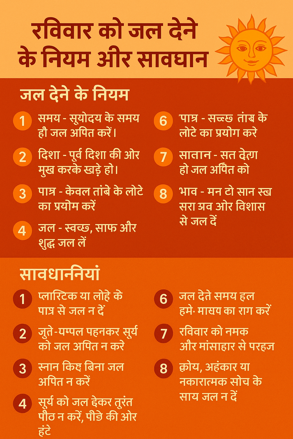 रविवार को तांबे के लोटे से जल देने का महत्व