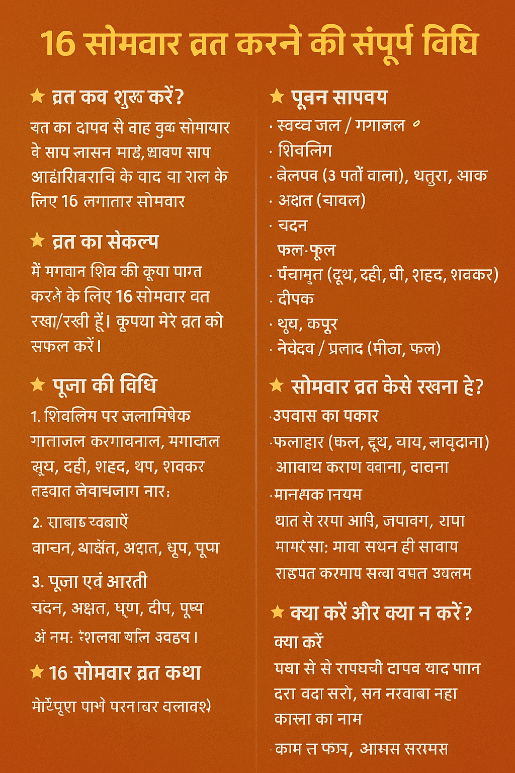 16 सोमवार व्रत कैसे करें? पूरी विधि और नियम