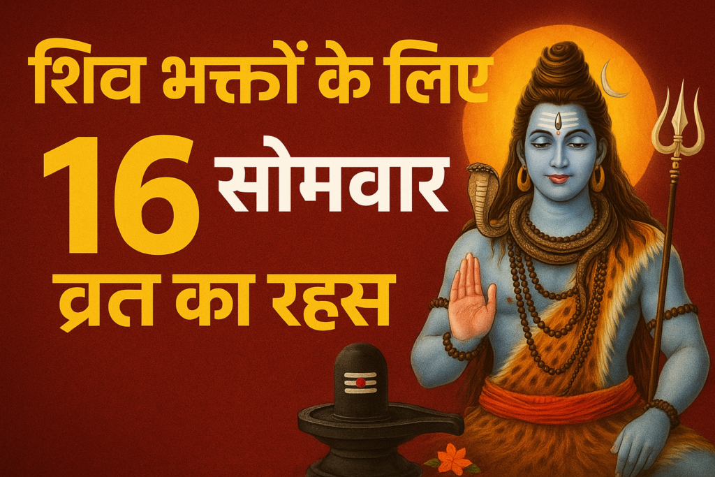 शिव भक्तों के लिए 16 सोमवार व्रत का रहस्यशिव भक्तों के लिए 16 सोमवार व्रत का रहस्य