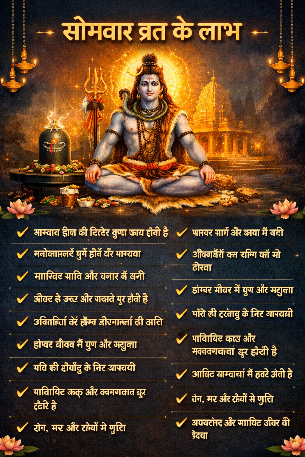 सोमवर व्रत का धार्मिक महत्व