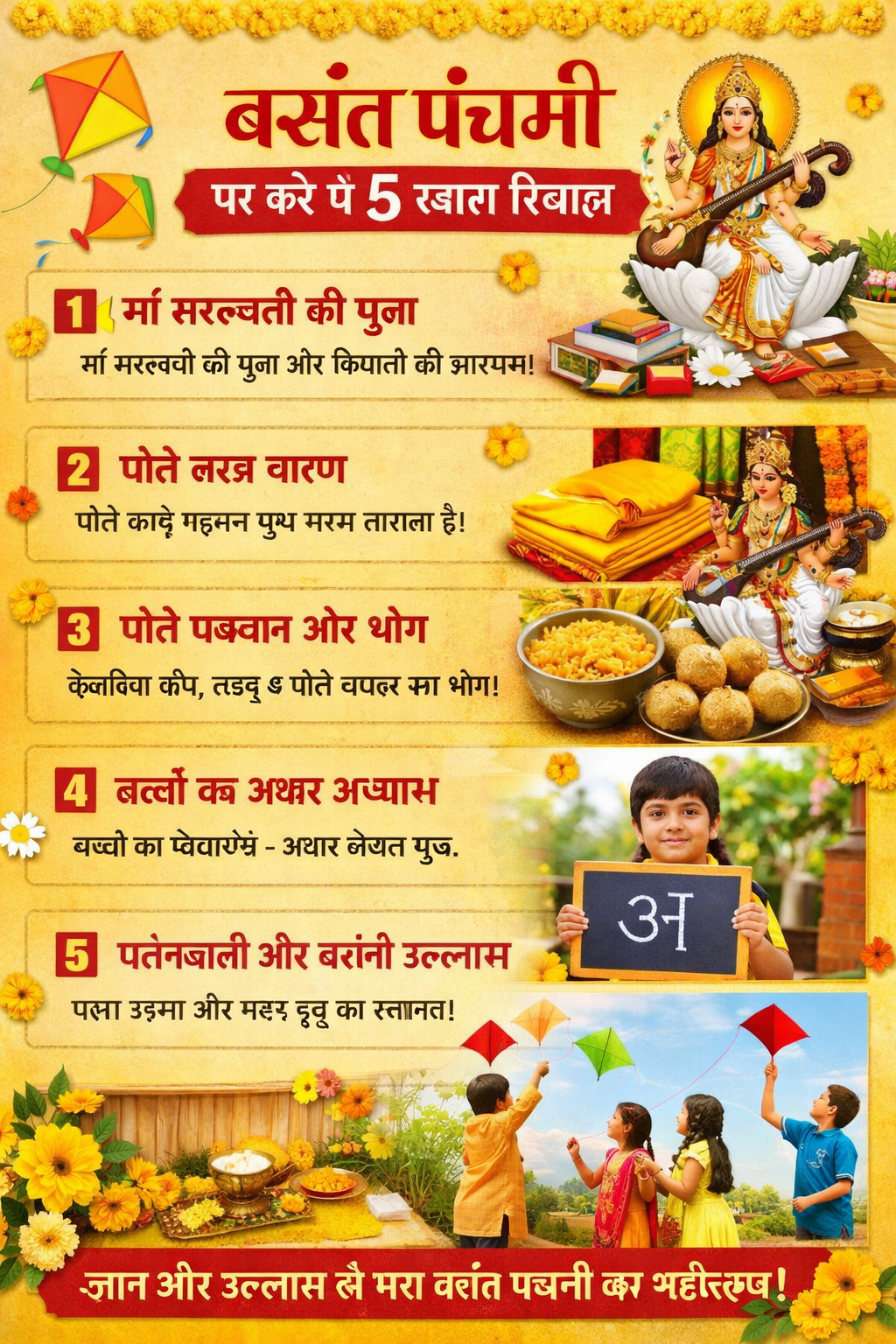 बसंत पंचमी पर करें ये 5 खास रिवाज़