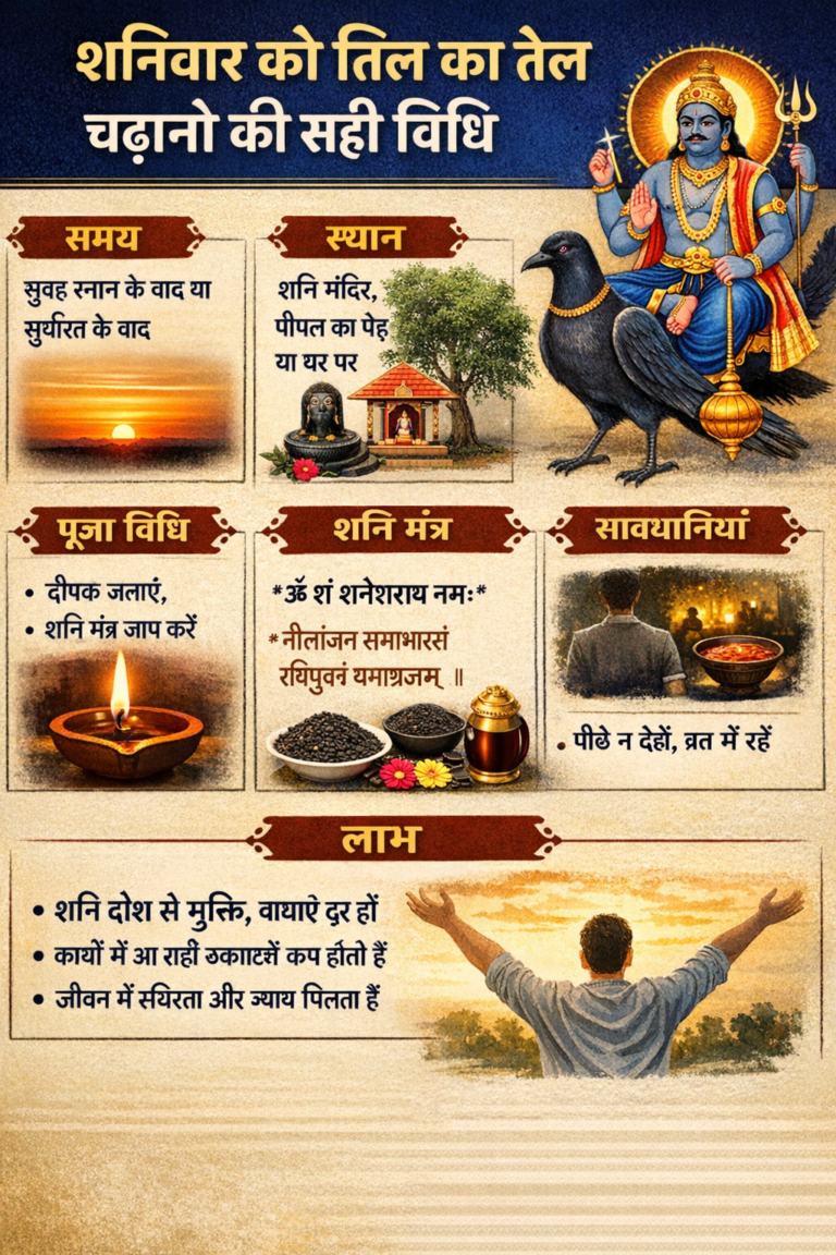 शनिवार के दिन तिल का तेल चढ़ाने की सही विधि क्या है?