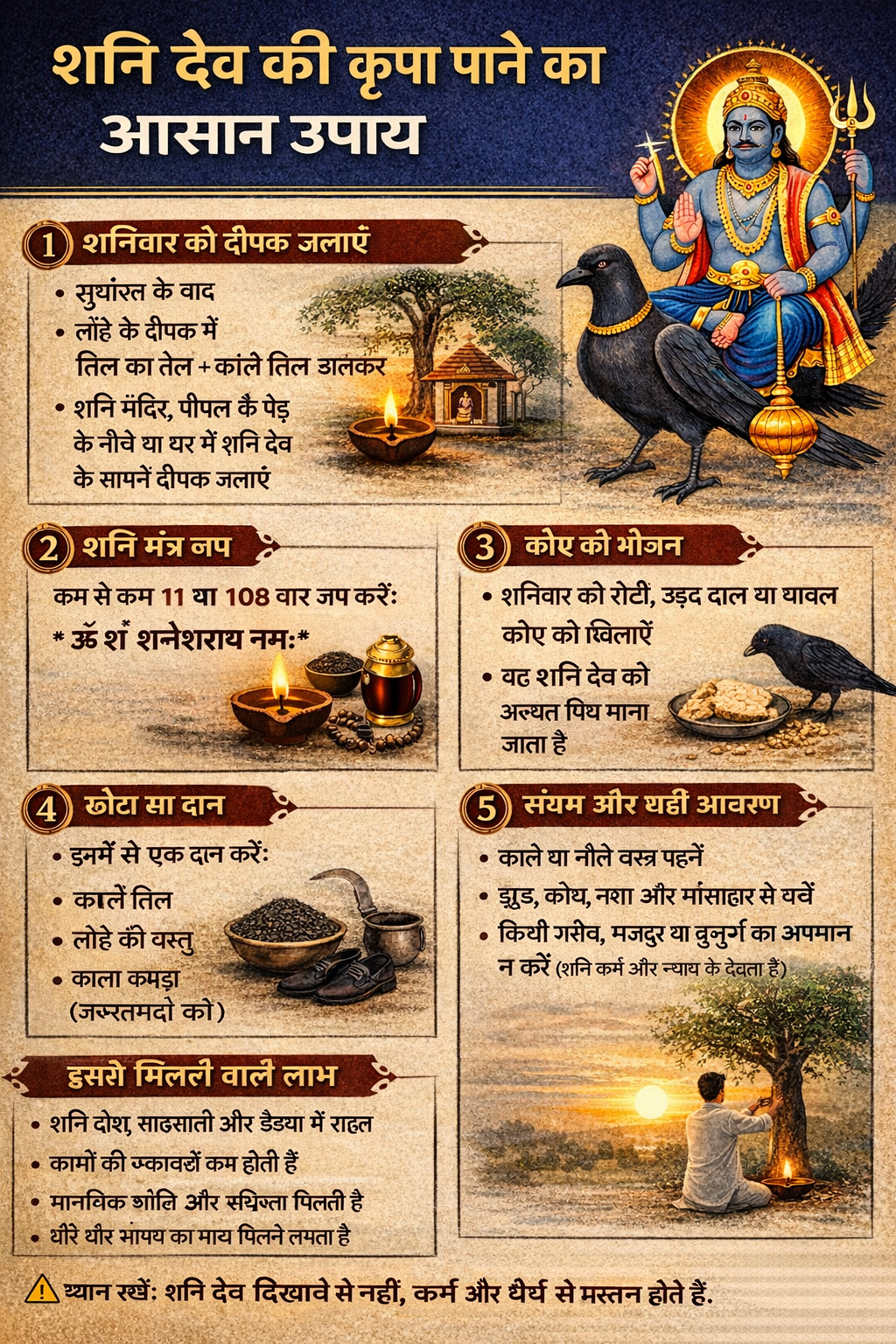 शनि देव की कृपा पाने का आसान उपाय