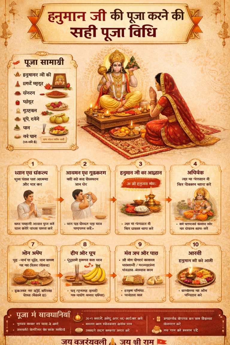 हनुमान जी की पूजा करने की सही पूजा विधि