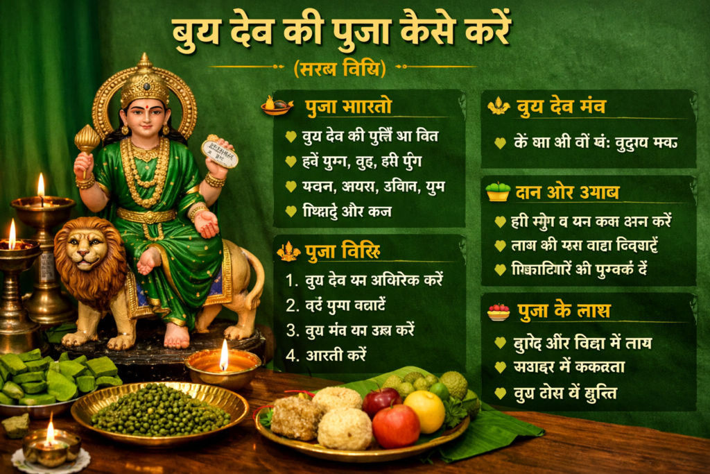 बुध देव की पूजा कैसे करें