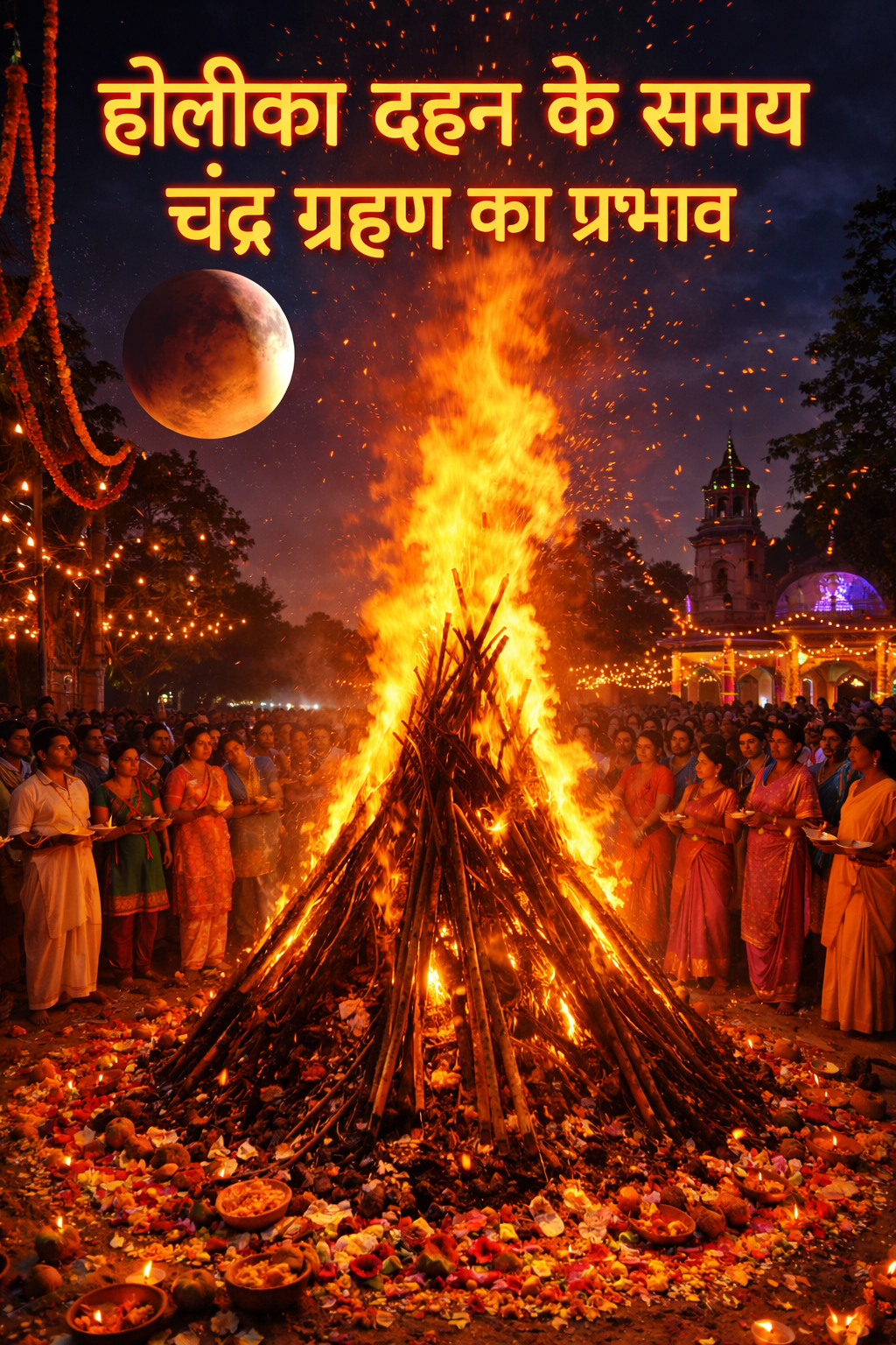 होलीका दहन के समय चंद्र ग्रहण का प्रभाव और ग्रहण शुरू होने का समय