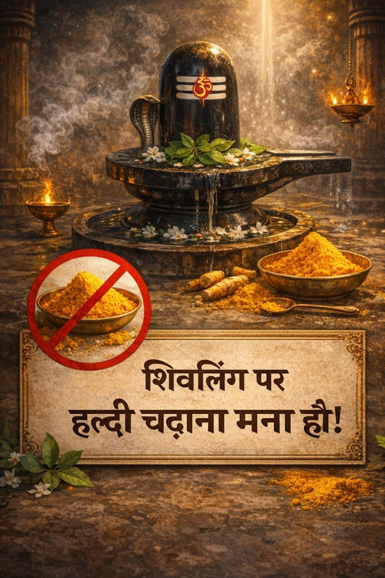 शिवलिंग पर हल्दी न चढ़ाएँ