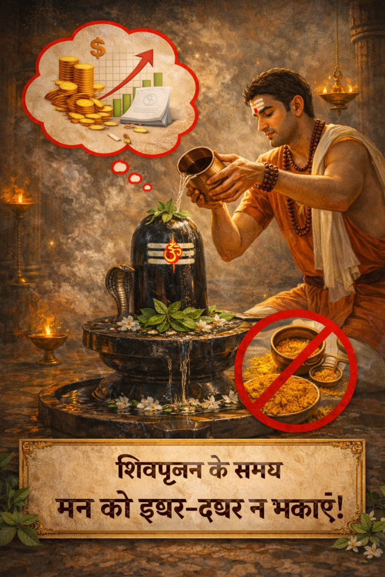 शिवपूजन के समय मन को इधर-उधर न भटकाएँ