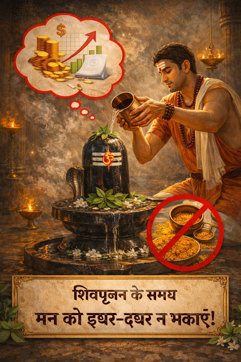 शिवपूजन के समय मन को इधर-उधर न भटकाएँ