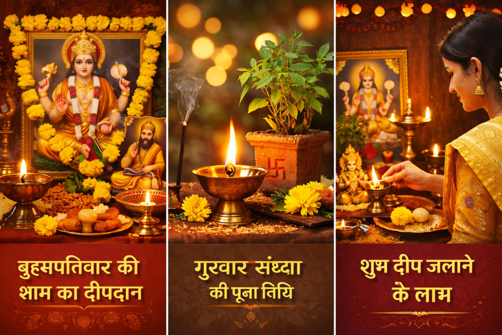 बृहस्पतिवार की शाम दीपक जलाने की सही पूजा विधि