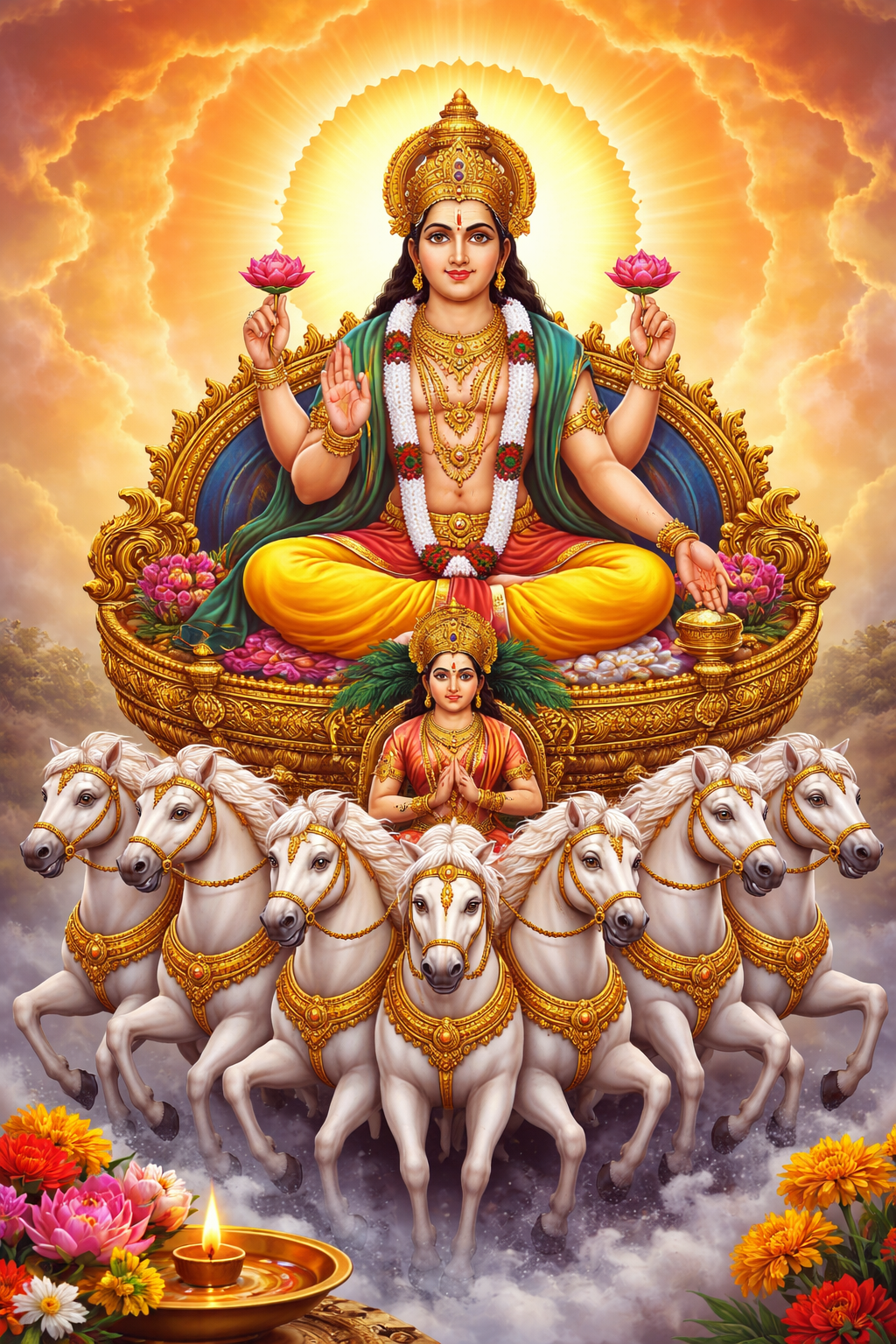 सूर्य देव की पूजा में लाल फूल का महत्व